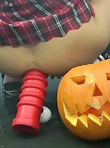 Hot Kink Jo helloween monster dildo vampire upskirt Monster Huge Sex Toys